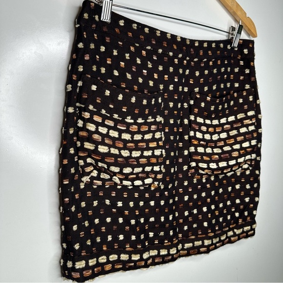 Billy Reid Anthropologie Swiss Dot Front Pocket Mini Skirt Size 8 - Picture 3 of 8